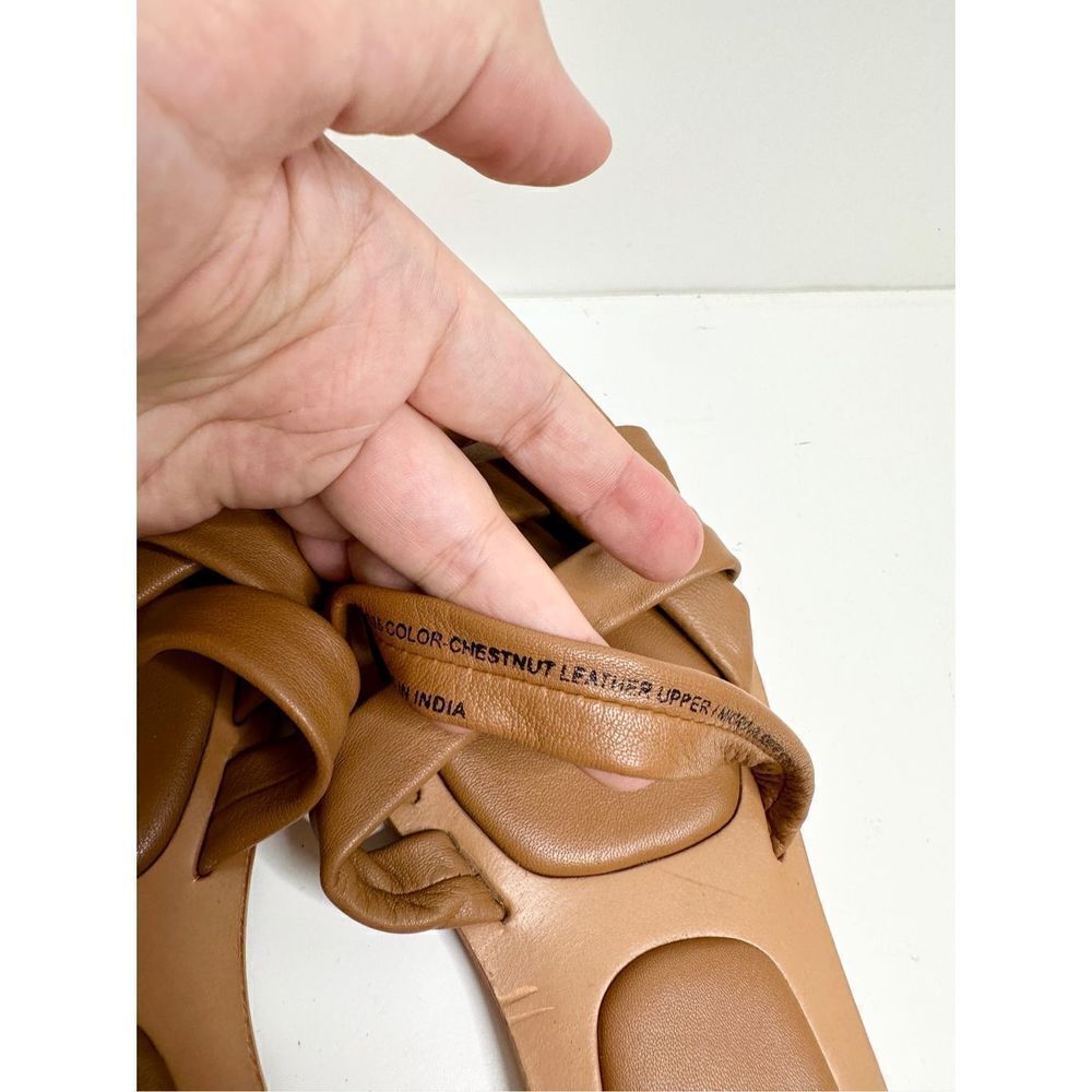 Crevo Sandals Womens Size 8.5 Brown Leather Slip On Slides - Picture 7 of 8